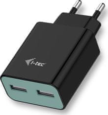 I-TEC i-tec univerzální USB nabíječka/ 2x USB/ 110V-240V/ 2400mAh/ černá