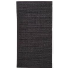 Greatstore Koberec přírodní sisal 80 x 150 cm černý