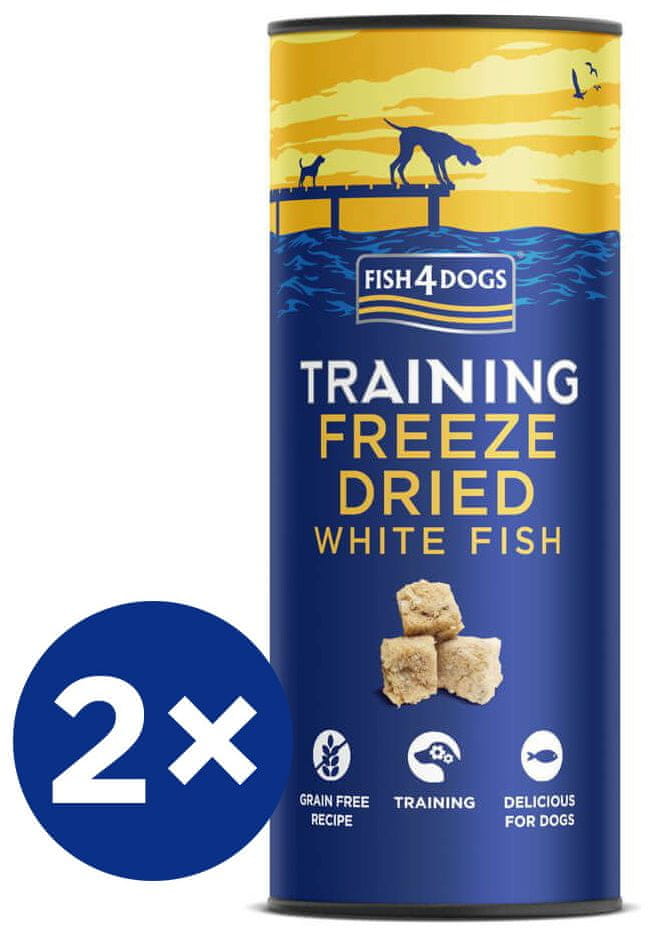 Fish4Dogs Tréninkové pamlsky pro psy mrazem sušená bílá ryba 2x 25 g