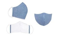Bellatex Ústní rouška bavlněná na gumičku s vnitřní kapsou - délka oblouku 16cm - Uni modrá
