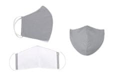 Bellatex Ústní rouška bavlněná na gumičku s vnitřní kapsou - délka oblouku 18cm - Uni šedá