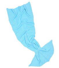 Teplá modrá deka - ocas mořské panny 