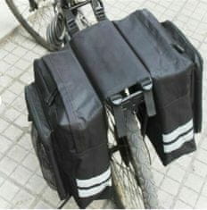 Korbi Dvojitá brašna na zadní nosič kola voděodolná 25 l černá