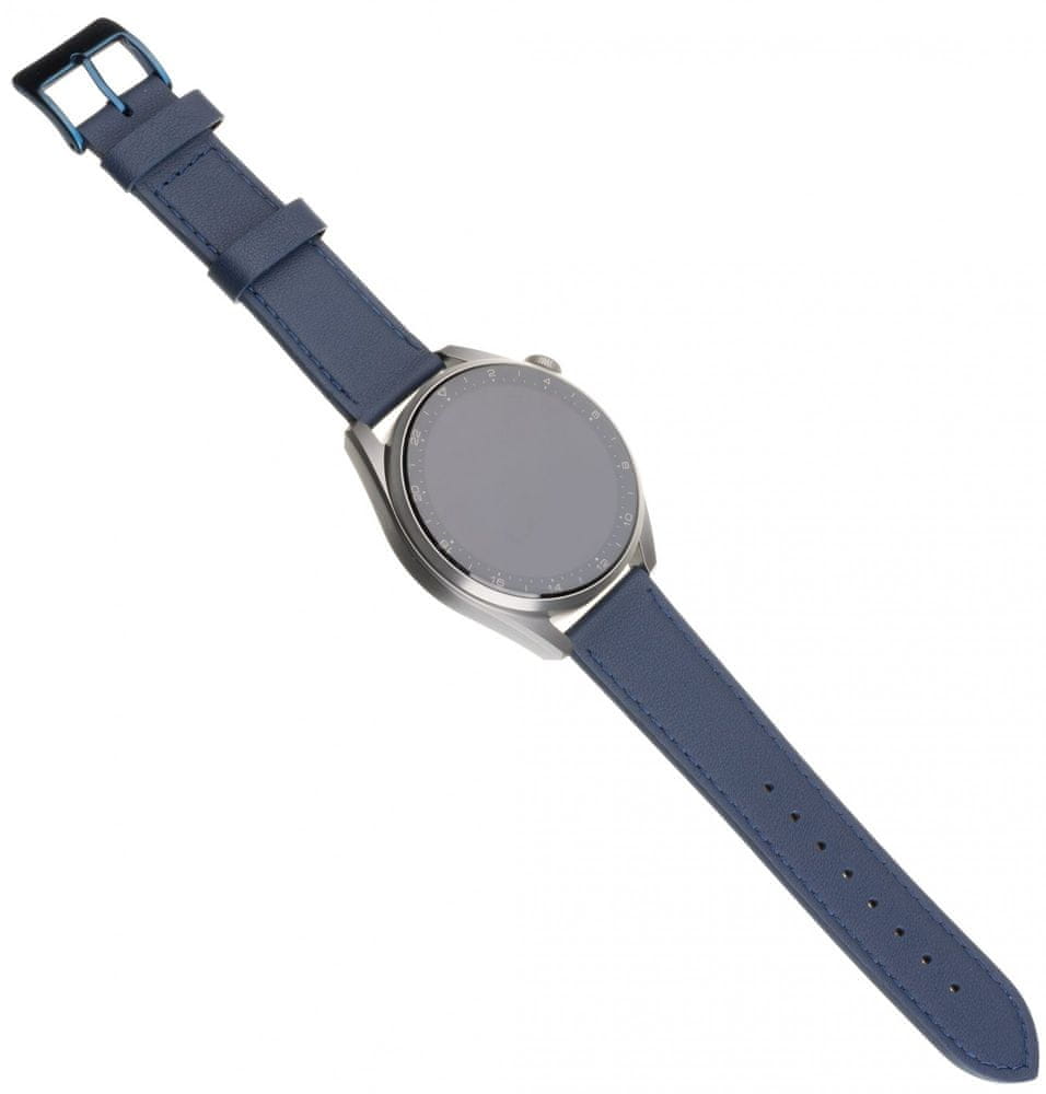 FIXED Kožený řemínek Leather Strap s šířkou 20mm pro smartwatch FIXLST-20MM-BL, modrý