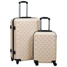 shumee Sada skořepinových kufrů na kolečkách 2 ks zlatá ABS