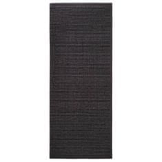 Greatstore Koberec přírodní sisal 80 x 200 cm černý