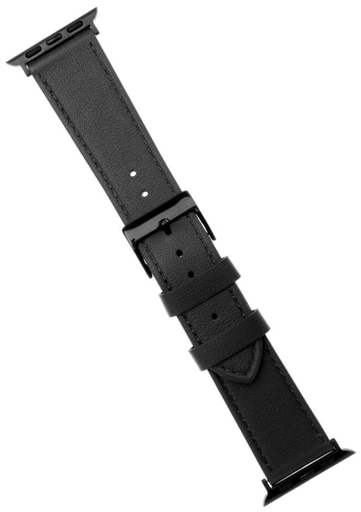FIXED Kožený řemínek Leather Strap pro Apple Watch 38/40/41 mm FIXLST-436-BK, černý
