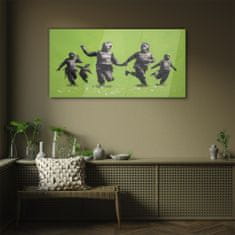 COLORAY.CZ Obraz na skle Banksy Green 140x70 cm