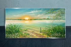 COLORAY.CZ Obraz na skle Malování vody řeka příroda 100x50 cm
