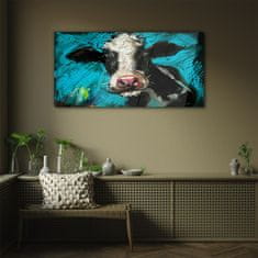 COLORAY.CZ Obraz na skle Abstrakce zvířecí krávy 140x70 cm