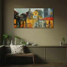 COLORAY.CZ Obraz na skle Abstrakce městské světla 140x70 cm