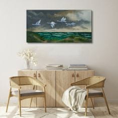 COLORAY.CZ Obraz na plátně Sea Sky Birds labutě 120x60 cm