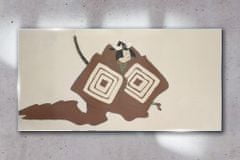 COLORAY.CZ Obraz na skle Abstrakce člověka samurai 140x70 cm