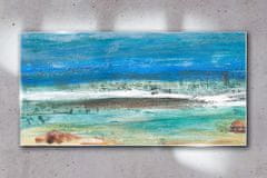 COLORAY.CZ Obraz na skle Abstrakce pláže moře vlny 140x70 cm