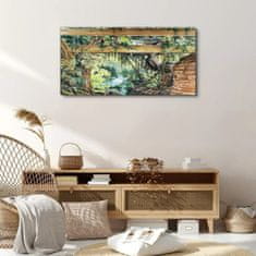 COLORAY.CZ Obraz na plátně Abstrakce lesní řeka volně žijících živočichů 100x50 cm