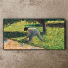 COLORAY.CZ Obraz na plátně Rolník s maoty Seurat 100x50 cm