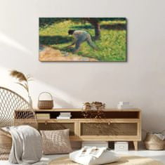 COLORAY.CZ Obraz na plátně Rolník s maoty Seurat 100x50 cm