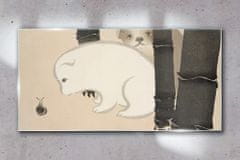 COLORAY.CZ Obraz na skle Abstrakce Asijská zvířata 140x70 cm