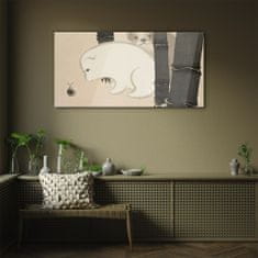 COLORAY.CZ Obraz na skle Abstrakce Asijská zvířata 140x70 cm