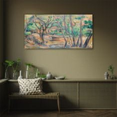 COLORAY.CZ Obraz na skle Abstrakce Příroda stromů 140x70 cm