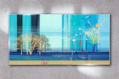 COLORAY.CZ Obraz na skle Abstrakce parku stromy 100x50 cm