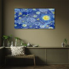COLORAY.CZ Obraz na skle Abstrakce noční hvězda obloha 100x50 cm