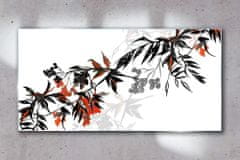 COLORAY.CZ Obraz na skle Abstrakce Ovocné listy 100x50 cm