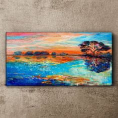 COLORAY.CZ Obraz na plátně Vodní strom Sunset 100x50 cm