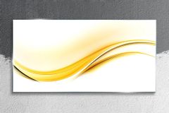 COLORAY.CZ Obraz na skle Abstrakce žluté vlny 100x50 cm