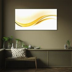 COLORAY.CZ Obraz na skle Abstrakce žluté vlny 100x50 cm