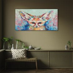 COLORAY.CZ Obraz na skle Abstrakce zvířecí liška 140x70 cm