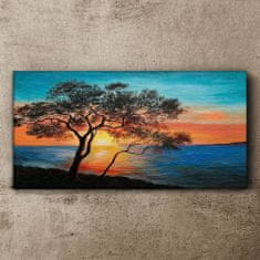 COLORAY.CZ Obraz na plátně Sunset stromu moře moře 100x50 cm