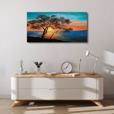 COLORAY.CZ Obraz na plátně Sunset stromu moře moře 100x50 cm