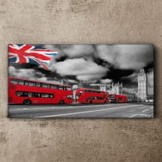 COLORAY.CZ Obraz na plátně Silniční londýnský autobus 100x50 cm
