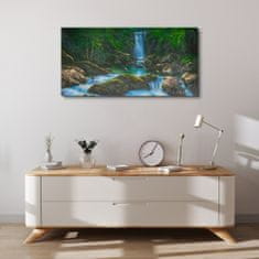 COLORAY.CZ Obraz na plátně Vodopád skály stromů 100x50 cm