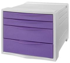 Esselte Zásuvkový box "Colour`Breeze", levandulová, plast, 4 zásuvky, 628458