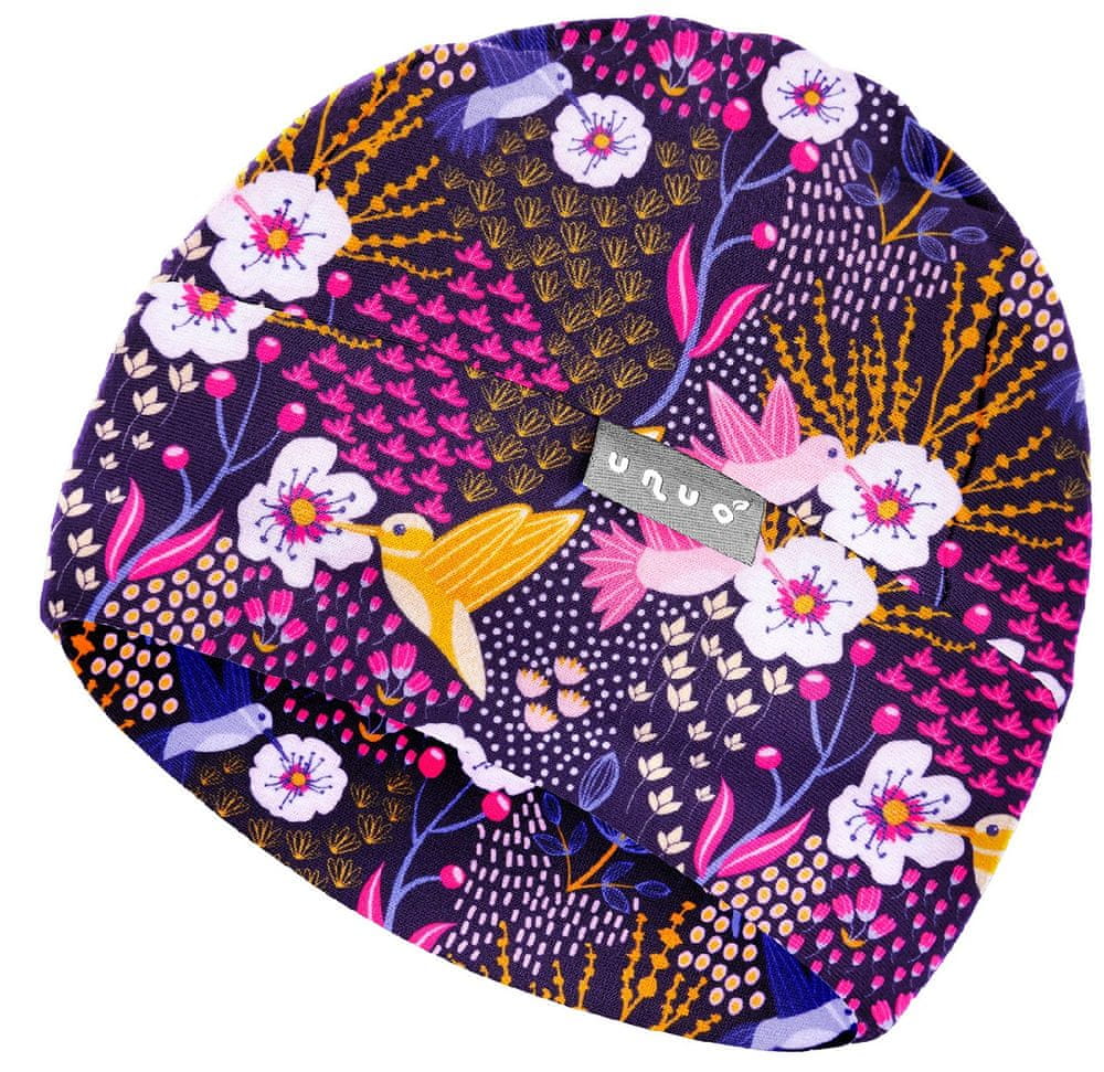 Unuo dívčí fleecová čepice - Kolibřík fialová S