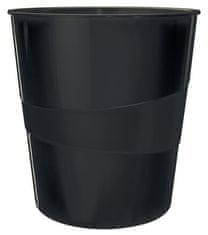 Leitz Odpadkový koš "Wow", černá, 15 l, 52781095