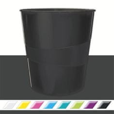 Leitz Odpadkový koš "Wow", černá, 15 l, 52781095