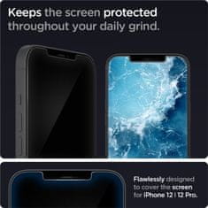 Spigen ochranné sklo tR EZ Fit pro iPhone 12/12 Pro, 2ks, čirá