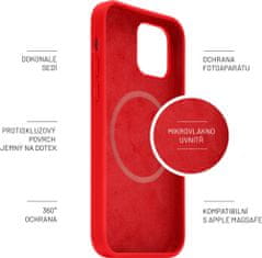 FIXED zadní kryt MagFlow s podporou MagSafe pro Apple iPhone 14 Pro, červená