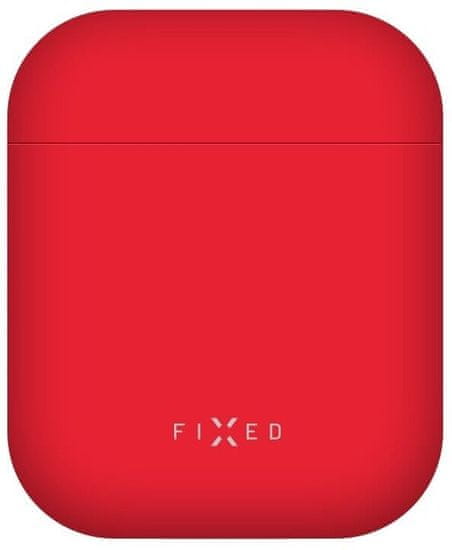 FIXED ultratenké silikonové pouzdro Silky pro Apple Airpods, červená
