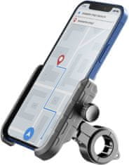CellularLine univerzální hliníkový držák mobilního telefonu na řidítka Rider Steel, černá
