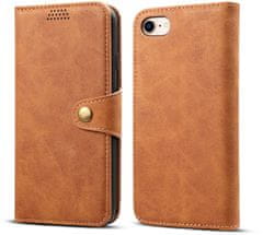 Leather flipové pouzdro pro Apple iPhone SE 2020/8/7, hnědá