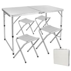 Iso Trade Kempingová skládací souprava | stůl + 4 židle