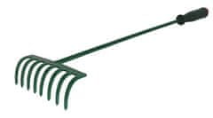 Zahradní hrábě 8zubá kovová tyč 60 cm s násadou