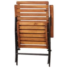 Greatstore 2 ks polohovatelné zahradní židle masivní akáciové dřevo