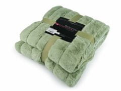 Kraftika 1ks zelená ledově deka dvojitá / přehoz 150x200 cm, deky