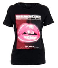 Guess Guess dámské tričko Annastasia svítící černé Velikost: XS
