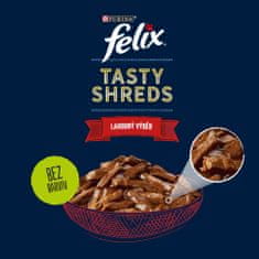Felix FANTASTIC Tasty Shreds multipack losos, tuňák ve šťávě 48x80 g